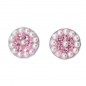 Preview: Ohrstecker Geli – Light Rose Kristall & Perlen in Silber