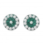 Preview: Ohrstecker Geli – Emerald Kristall & Perlen in Silber
