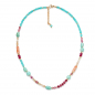 Preview: Kette Amita mit Amazonit, pink Aventurin und pink Turmalin