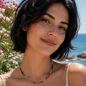 Preview: Kette Amita mit Spinell, Obsidian und Labradorit