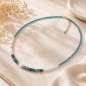 Preview: Kette Indica mit Apatit und Süßwasserperlen – vergoldeter Edelstahl