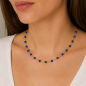 Preview: Sodalith Edelstein Kette vergoldet aus Edelstahl