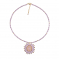 Preview: Kette Jutil mit Glasperlen in Flieder – 42+5 cm