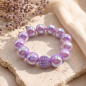 Preview: Armband Glam Lavender Pearl – 16 mm Perlen mit Kristallkugel