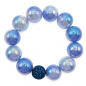 Preview: Armband Sky Blue – Glasperlen 16 mm mit Kristallkugel Montana
