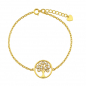 Preview: Armband Mirabel – Vergoldeter Lebensbaum mit Zirkonia