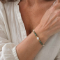 Preview: Armband Indica – Afrikanischer Türkis, Süßwasserperle & vergoldeter Hämatit