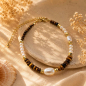 Preview: Armband Indica – Tigerauge, Süßwasserperle & vergoldeter Hämatit