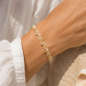 Preview: Armband Mayari – Edelstahl mit Glasperlen & Süßwasserperlen