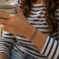 Preview: Armband Mayari – Edelstahl mit blauen Glasperlen