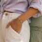 Preview: Armband Mayari – Edelstahl mit grauen Glasperlen