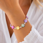 Preview: Armband Cordula – Bunte Muschelplättchen mit Kristallperlen