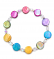 Preview: Armband Cordula – Bunte Muschelplättchen mit Kristallperlen