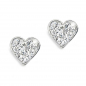 Preview: Ohrstecker „Little Heart“ Crystal – 925 Silber rhodiniert mit Preciosa Kristallen, 7 mm