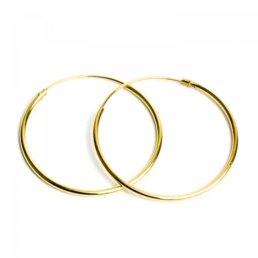 Creolen aus 925 Silber vergoldet – 30 mm