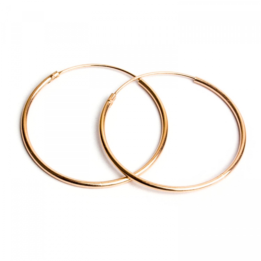 Creolen aus 925 Silber rosévergoldet – 30 mm