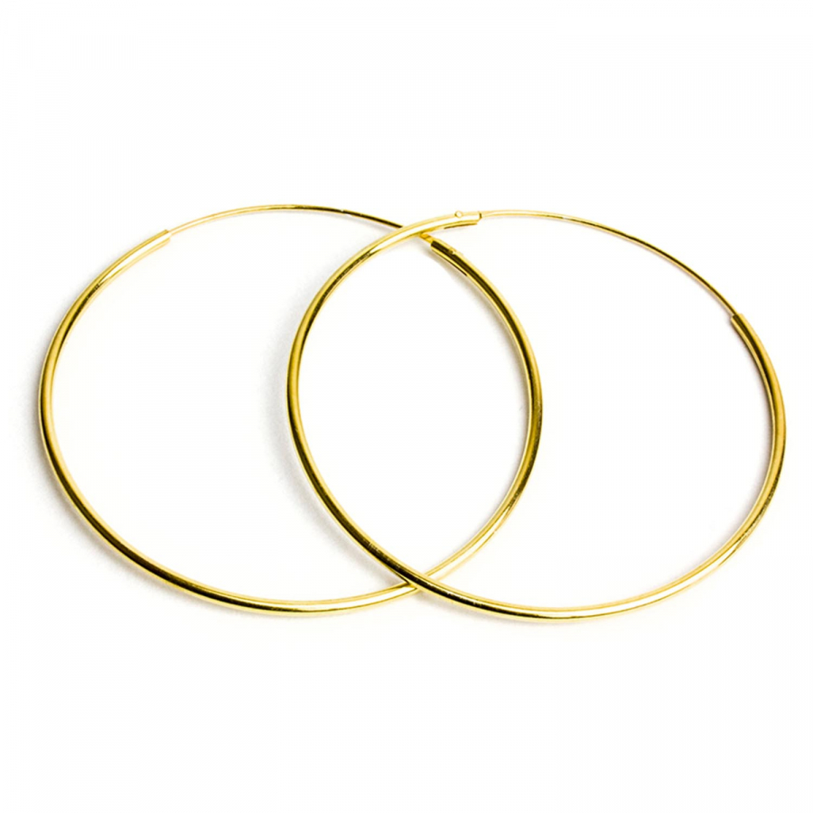 Creolen aus 925 Silber vergoldet – 40 mm