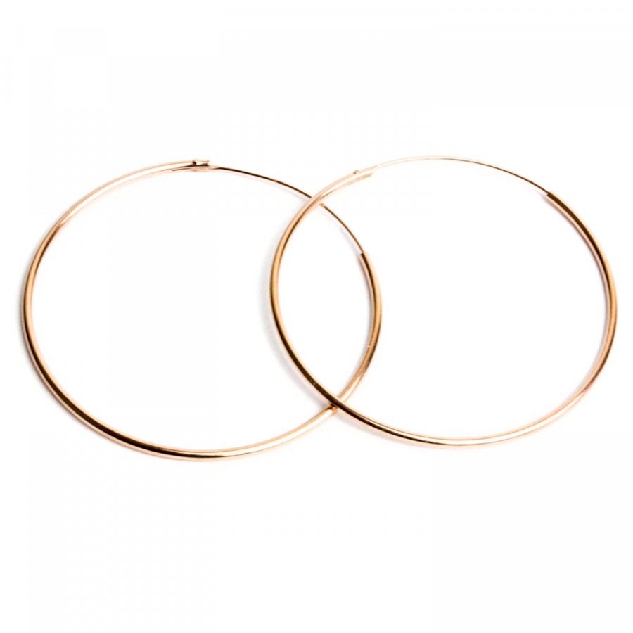 Creolen aus 925 Silber rosévergoldet – 40 mm