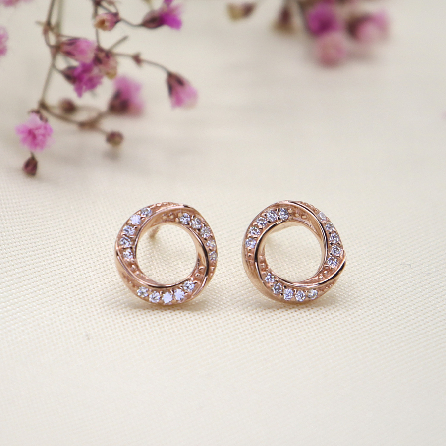 earring Janelle 925 Silver roségoldplated