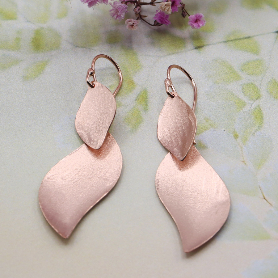 Earring Elif 925 Silver rosegoldplated