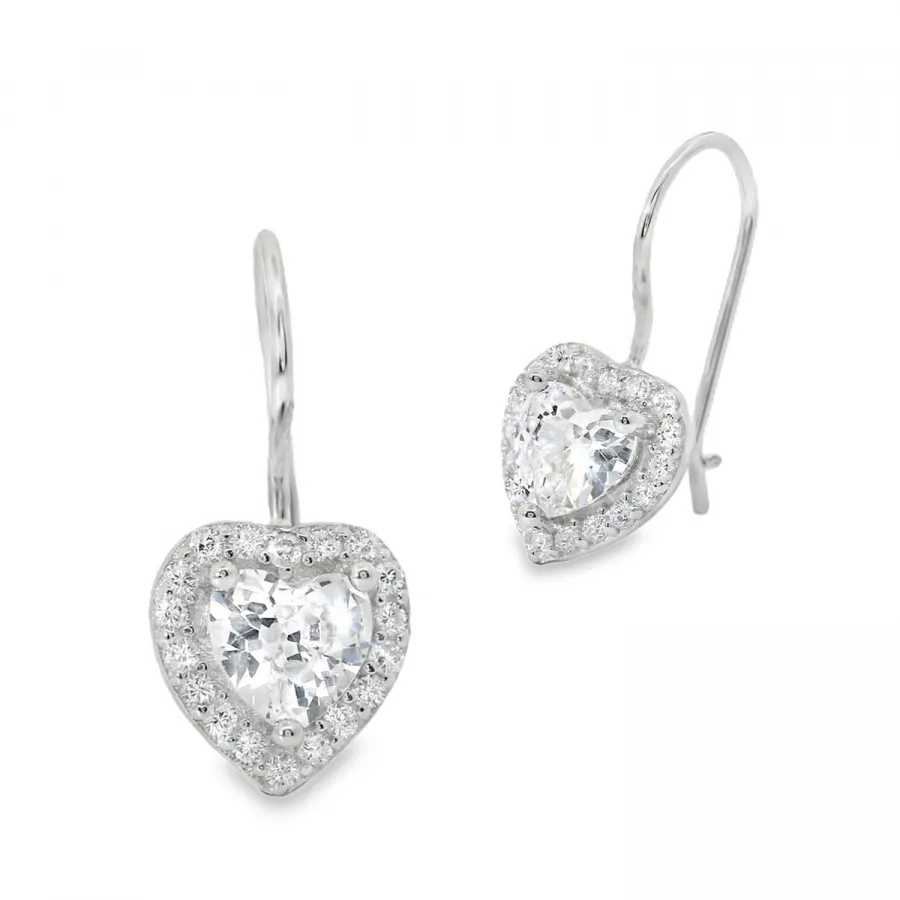 Darling Ohrhänger – Herz Ohrringe aus 925 Silber mit Zirkonia