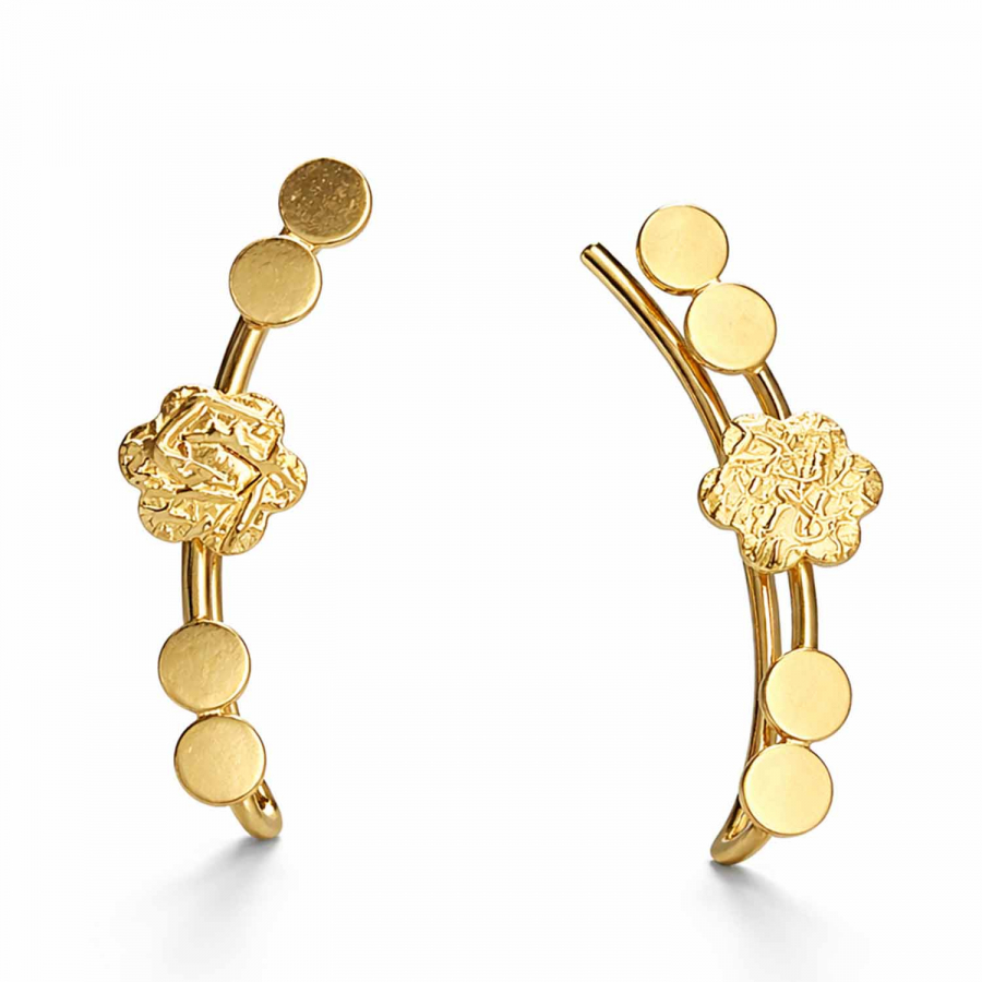 Earclimber Heidi – Vergoldeter Ohrkletterer aus 925 Silber