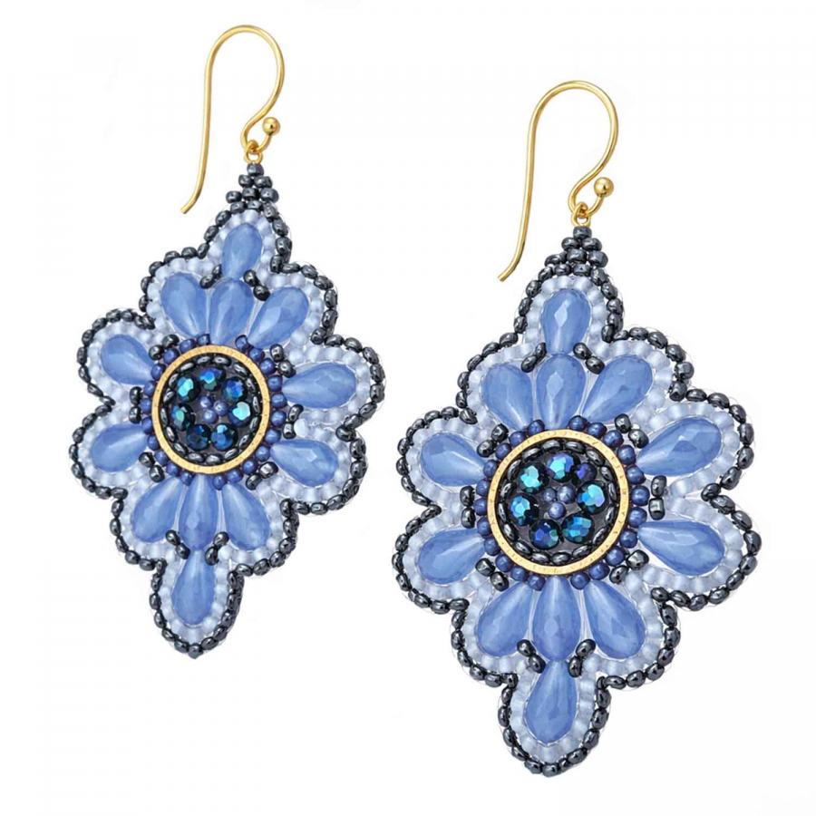 Ohrhänger Consuelo – Elegante Statement-Ohrringe in Blau