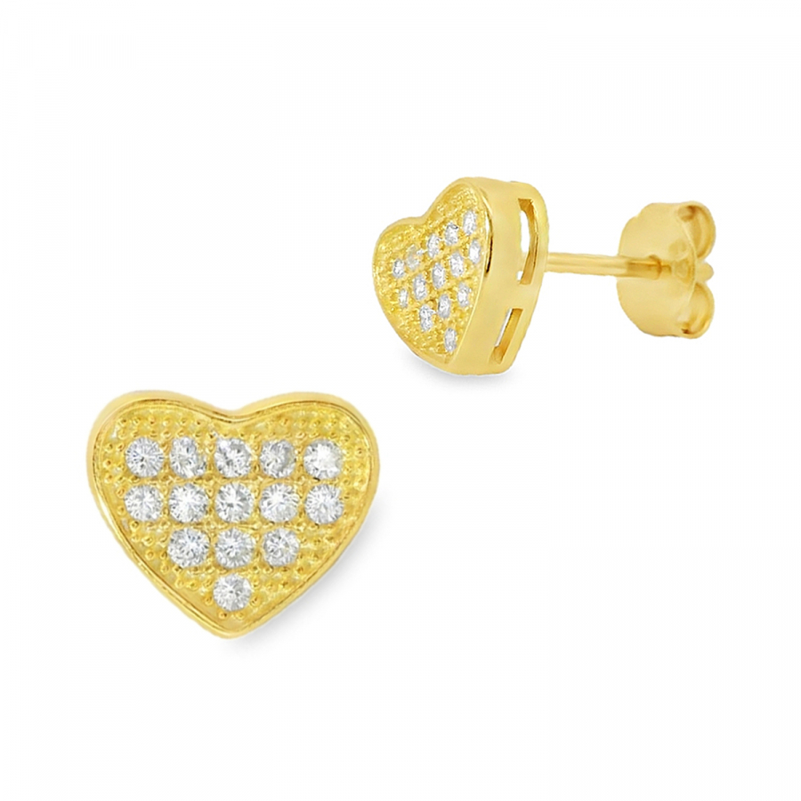 Nicoletta Ohrstecker – Herz Ohrringe aus 925 Silber mit Zirkonia