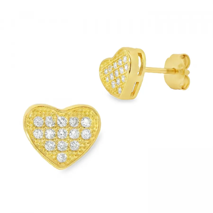 Nicoletta Ohrstecker – Herz Ohrringe aus 925 Silber mit Zirkonia
