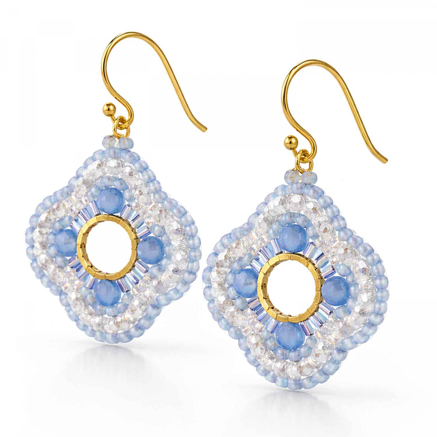 Ohrhänger Sarinee mit Glasperlen – Handmade & Edelstahl