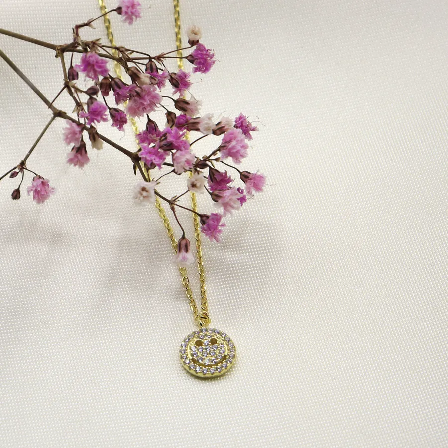 Kette Smile 925 Silber vergoldet