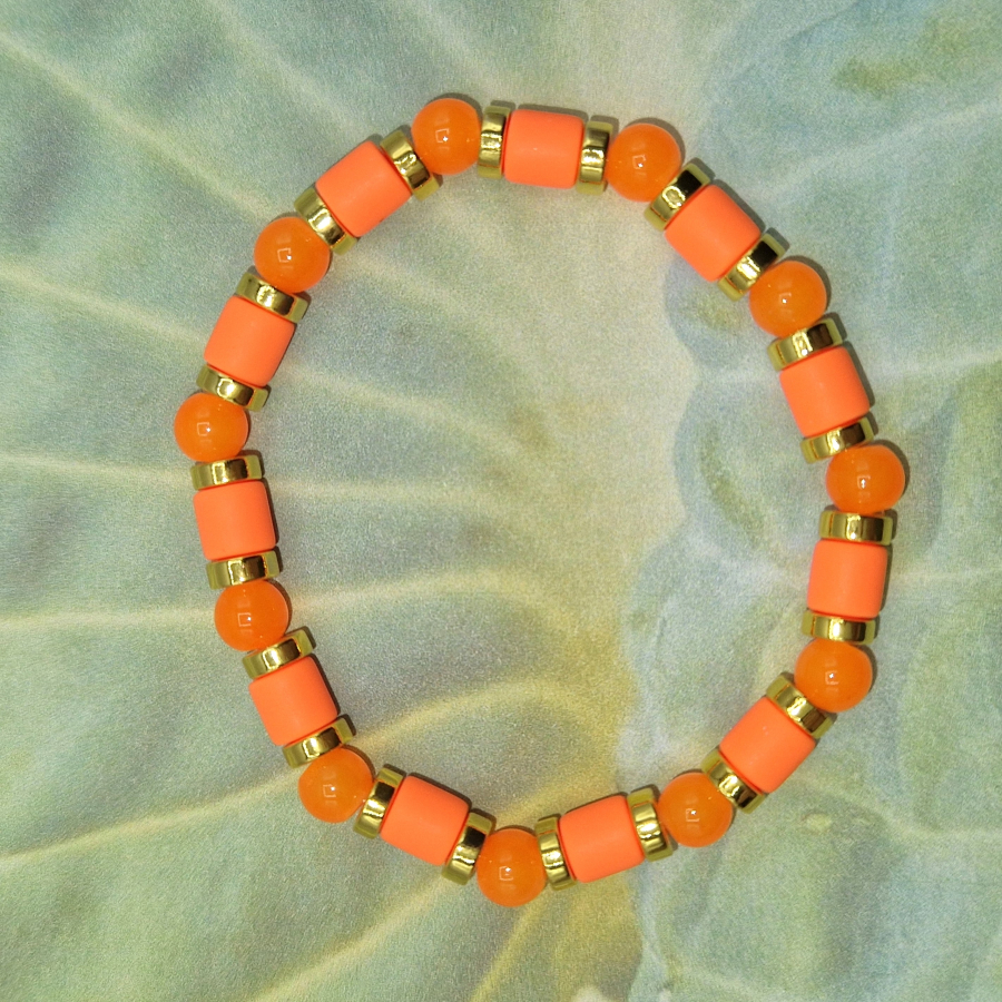 Bracelet Dakar coral orange