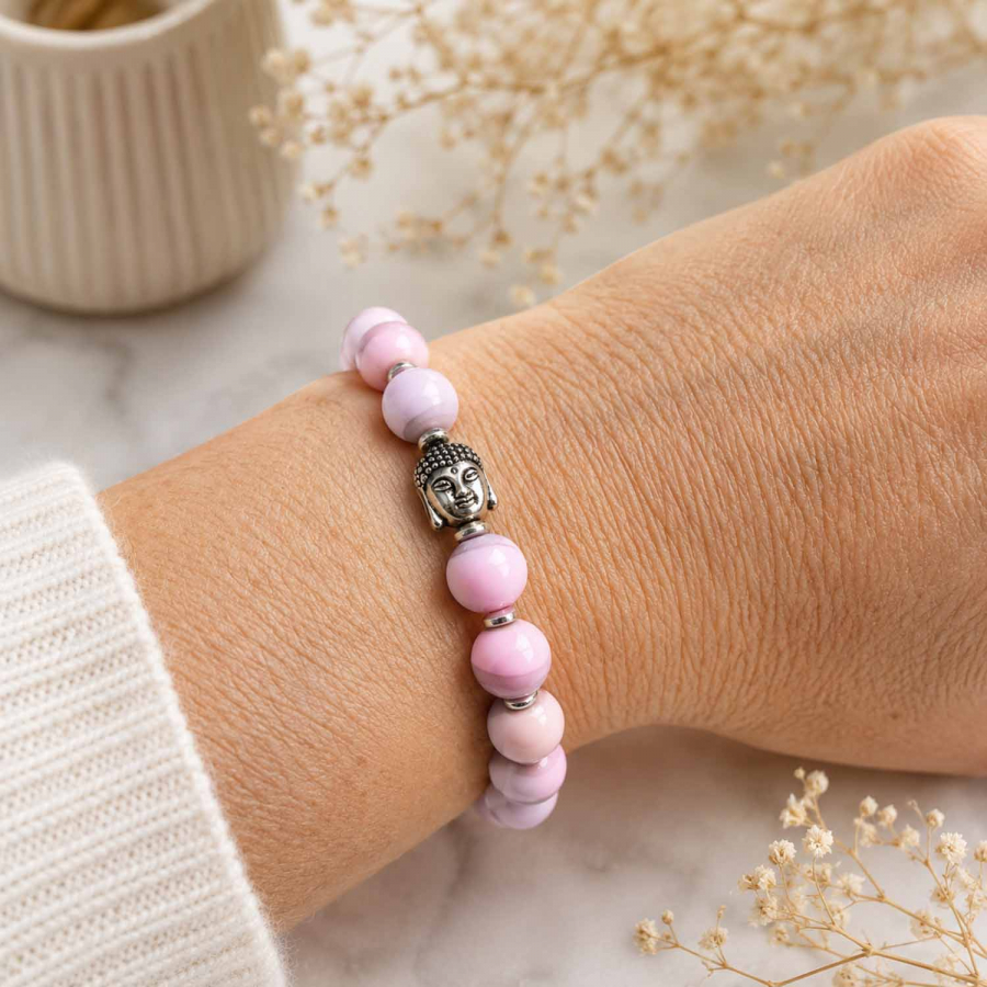 Preview: Armband Beach Rosa Keramikperlen