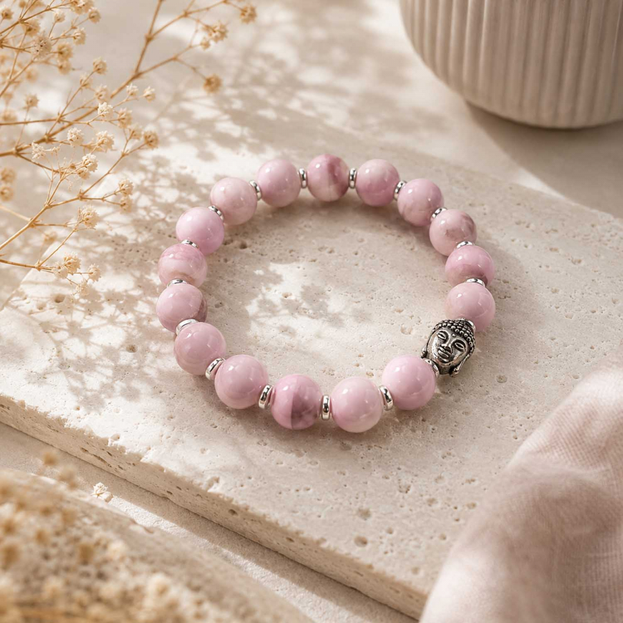 Preview: Armband Beach Rosa Keramikperlen