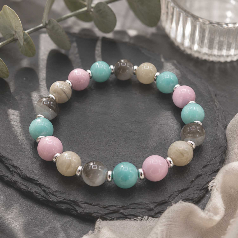 Preview: Armband Beach Bunt Keramikperlen