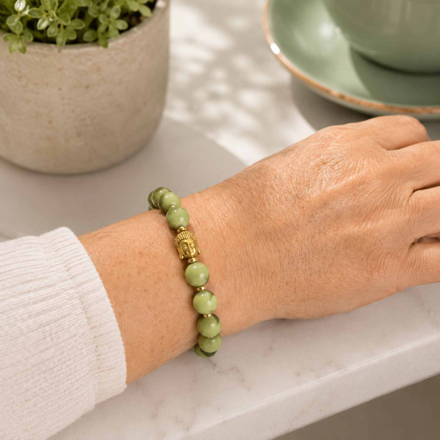 Preview: Armband Beach Olive Keramikperlen