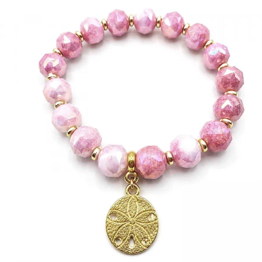 Armband Nadja Rosa – Facettierte Glasperlen in sanften Rosétönen