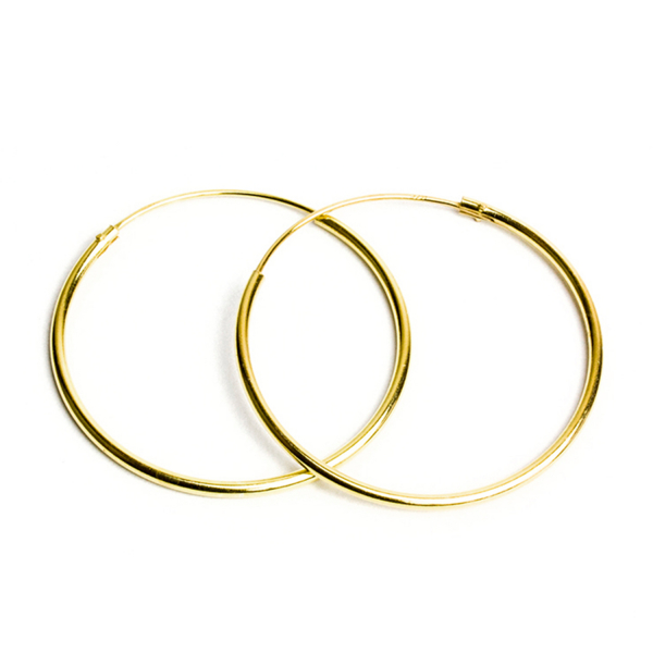 Creolen aus 925 Silber vergoldet – 30 mm