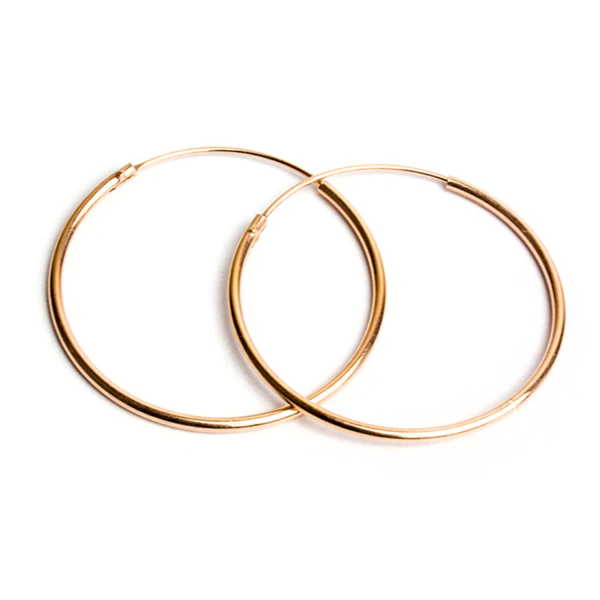Creolen aus 925 Silber rosévergoldet – 30 mm