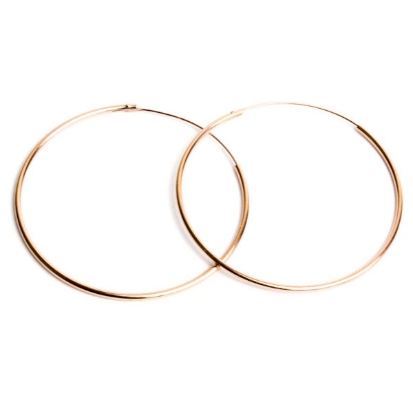 Creolen aus 925 Silber rosévergoldet – 40 mm