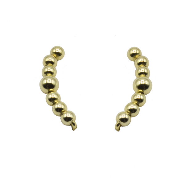 earclimber ball 925 silver goldplated