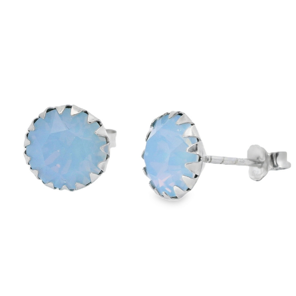 Ohrstecker Michelle 925 Silber air blue opal