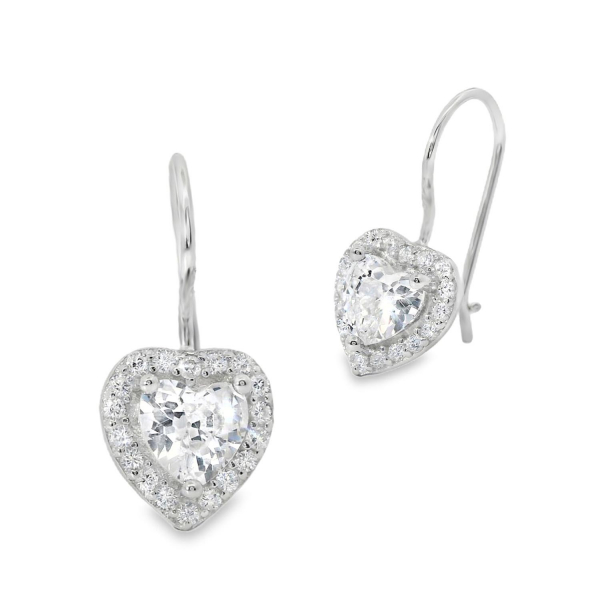 Darling Ohrhänger – Herz Ohrringe aus 925 Silber mit Zirkonia