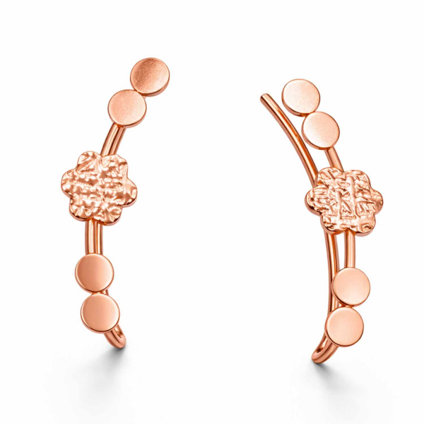 Earclimber Heidi – Rosévergoldeter Ohrkletterer aus 925 Silber