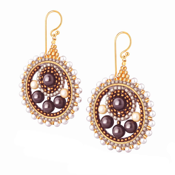 Ohrringe Romina – Warme Eleganz in Braun