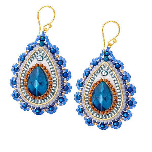 Ohrhänger Rosina – Tiefe Eleganz in Blau