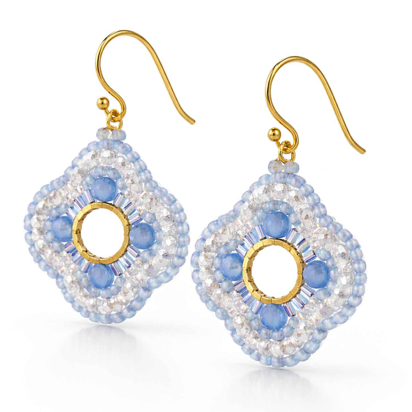 Ohrhänger Sarinee mit Glasperlen – Handmade & Edelstahl