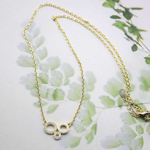 necklace Bubbels goldplated