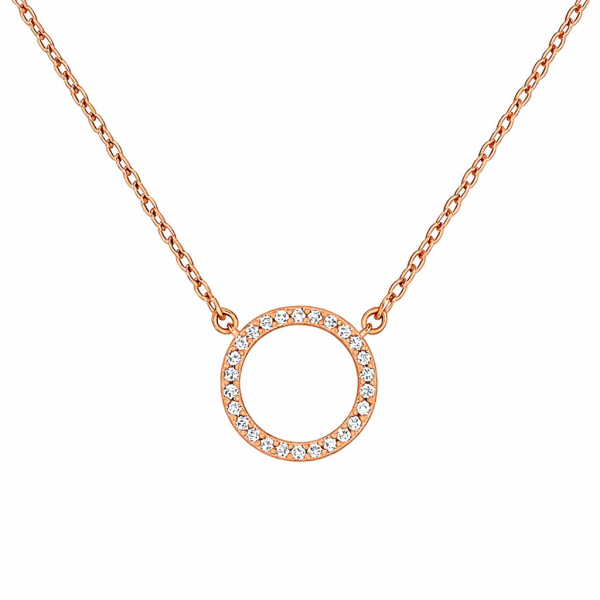 Kette Marina – Rosévergoldeter Zirkonia-Kreis in sanfter Eleganz
