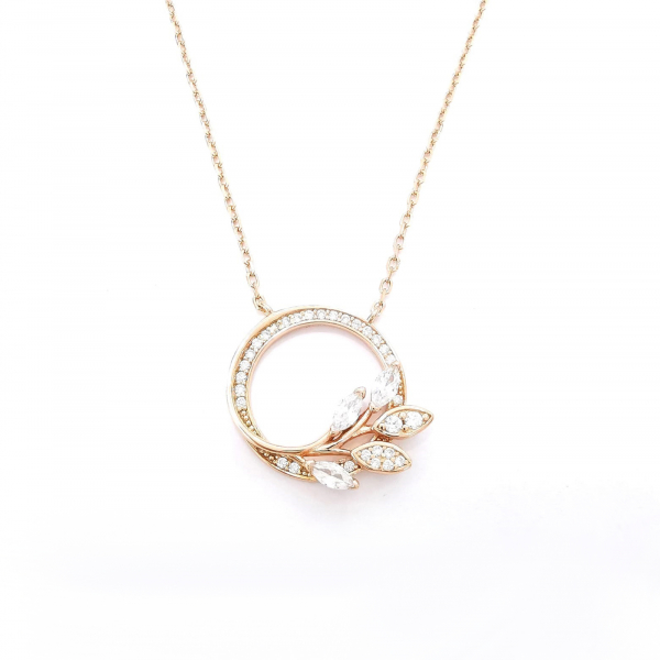 necklace Flora 925 Silver rosegoldplated